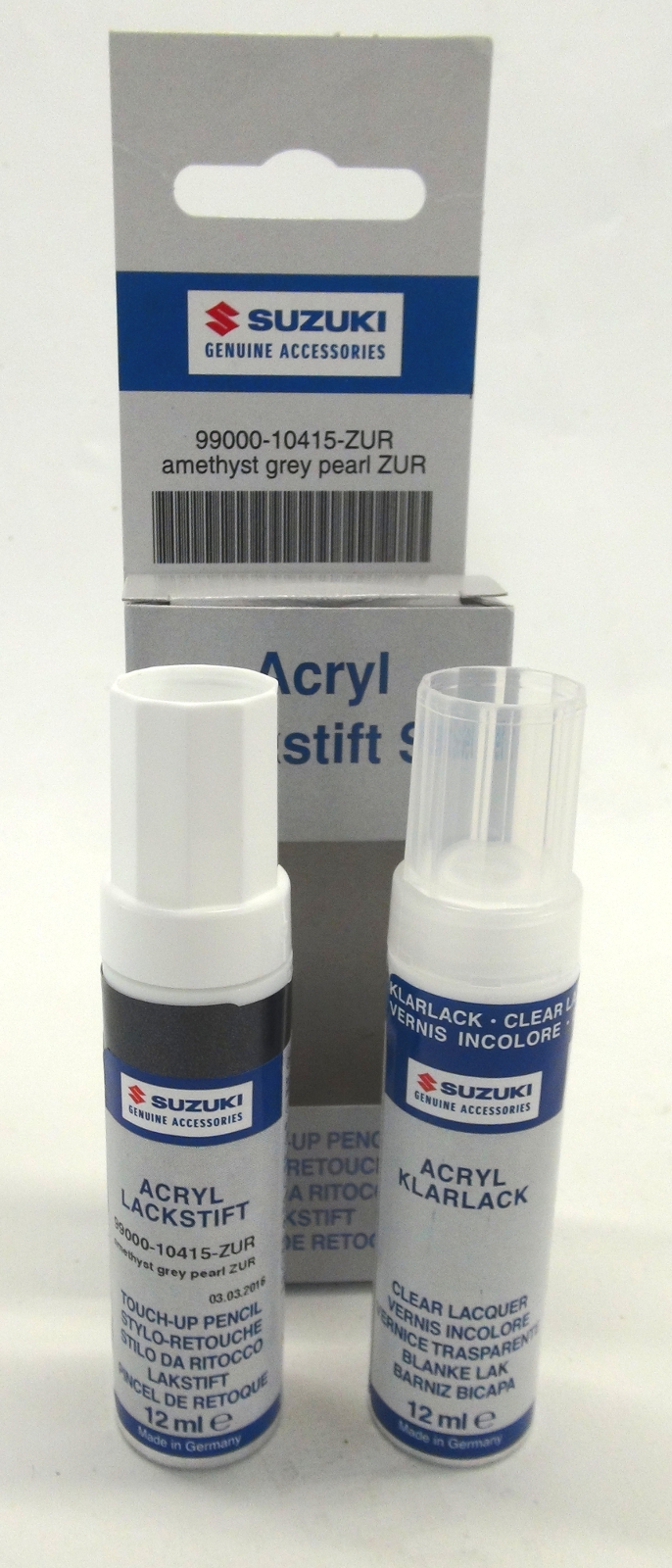 Lackstift Set Geeignet Für VW, LA7T UNITEDGREY MET. + Klarlack Je 15ml